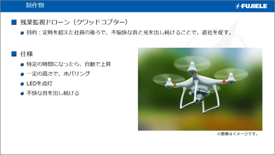 制作実習の発表資料（一部）