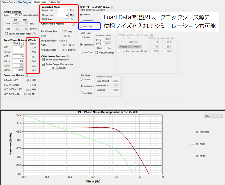 PLLatinum_位相ノイズ特性表示(数値表示)